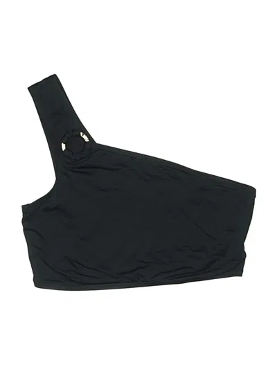 Pre-owned Michael Michael Kors Swimsuit Top Black Solid Pattern Swimwear