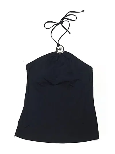 Pre-owned Michael Michael Kors Swimsuit Top Black Solid Pattern Swimwear