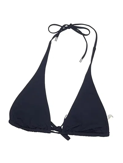 Pre-owned Michael Michael Kors Swimsuit Top Black Solid Pattern Swimwear