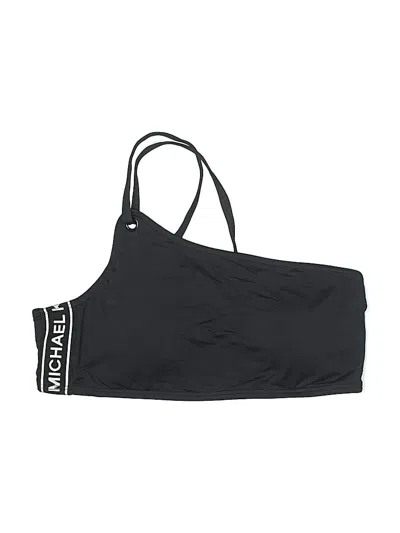 Pre-owned Michael Michael Kors Swimsuit Top Black Solid Pattern Swimwear