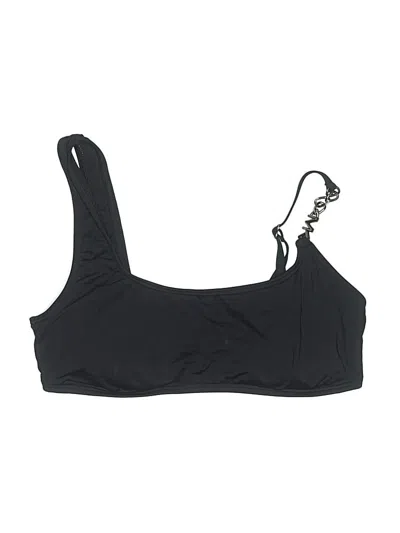 Pre-owned Michael Michael Kors Swimsuit Top Black Solid Pattern Swimwear