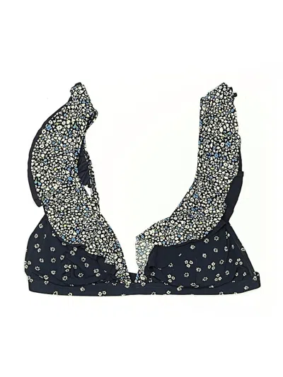 Pre-owned Michael Michael Kors Swimsuit Top Blue Stars Pattern Swimwear