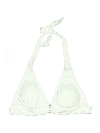 Pre-owned Michael Michael Kors Swimsuit Top Green Solid Pattern Swimwear