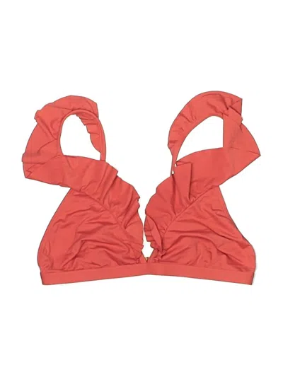 Pre-owned Michael Michael Kors Swimsuit Top Red Plunge Neckline Swimwear