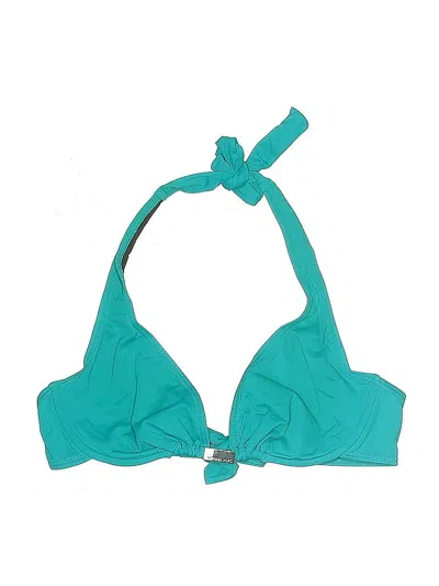 Pre-owned Michael Michael Kors Swimsuit Top Teal Swimwear In Blue