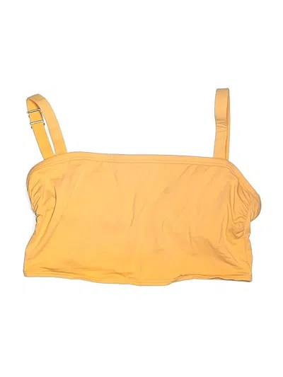 Pre-owned Michael Michael Kors Swimsuit Top Yellow Swimwear