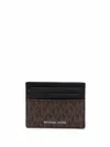 Michael Michael Kors Tall Card Case In Brn Blk