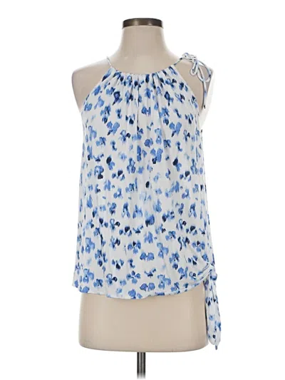 Pre-owned Michael Michael Kors Tank Top Blue One Shoulder Neckline Tops