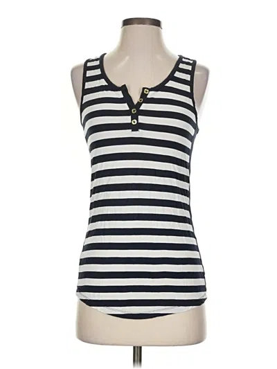 Pre-owned Michael Michael Kors Tank Top Blue Plunge Neckline Tops