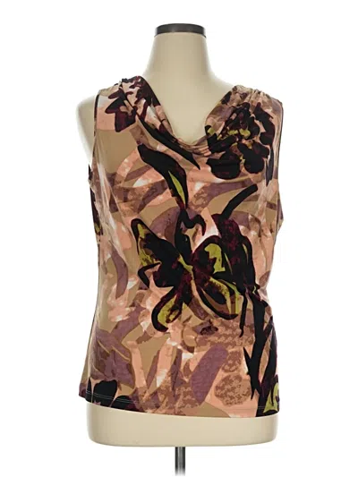 Pre-owned Michael Michael Kors Tank Top Brown Cowl Neck Tops