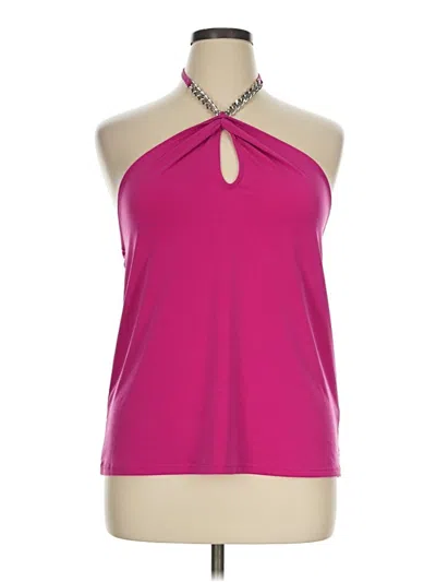 Pre-owned Michael Michael Kors Tank Top Pink Halter Neckline Tops