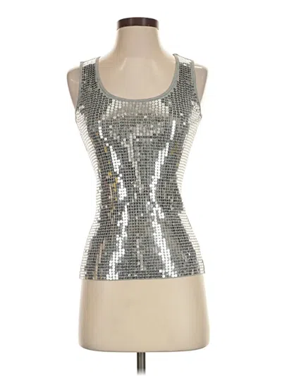 Pre-owned Michael Michael Kors Tank Top Silver Strapless Neckline Tops