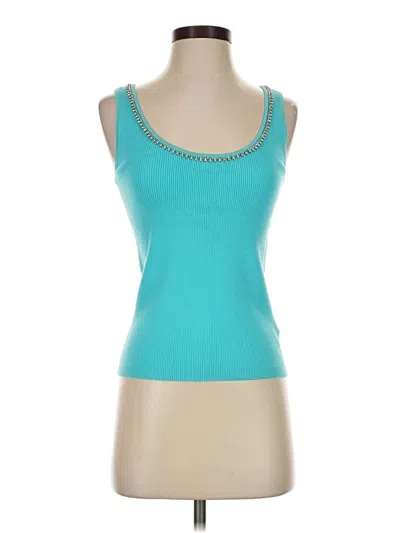 Pre-owned Michael Michael Kors Tank Top Teal Strapless Neckline Tops