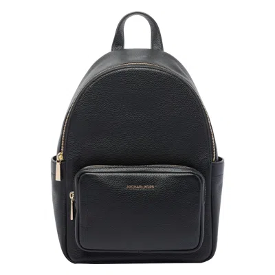 Michael Michael Kors Tanner Medium Backpack In Black Hammered Leather