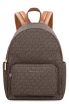 Michael Michael Kors Medium Tanner Backpack With Logo Print In Brown