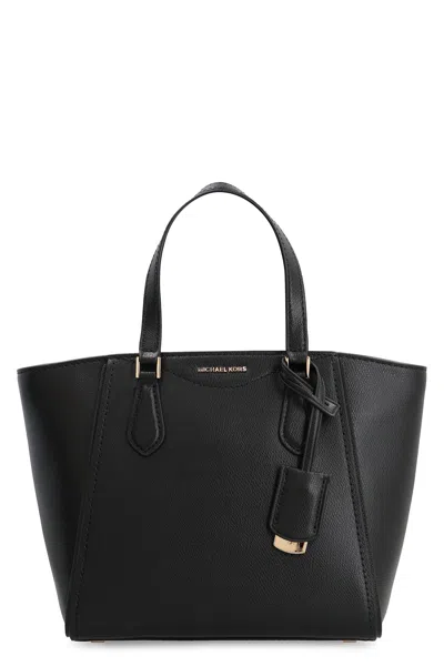 Michael Michael Kors Taryn Leather Tote In Black