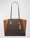 Michael Michael Kors Taryn Monogram Leather Tote Bag In Brnacorn
