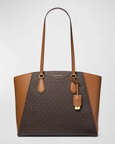Michael Michael Kors Taryn Monogram Leather Tote Bag In Brnacorn