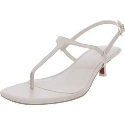 Michael Michael Kors Tasha Womens Leather Kitten T-strap Sandals In Nude