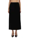 Michael Michael Kors Textured Crepe Maxi Skirt In Black