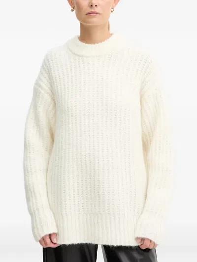 Michael Michael Kors Textured Knit Sweater In Neutral