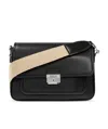 Michael Michael Kors Textured Leather Crossbody Bag In Black