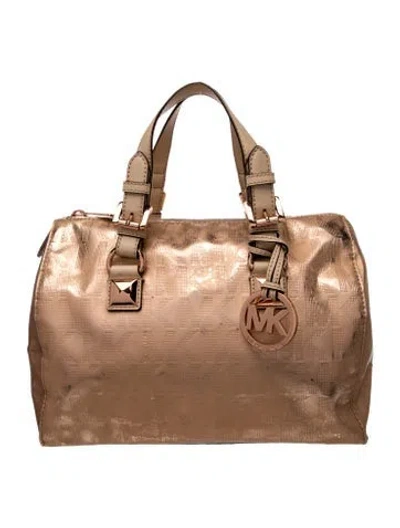 Pre-owned Michael Michael Kors Top Handle Bag In Neutral