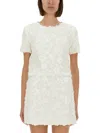 Michael Michael Kors Lace Pull On Cover Up Skirt In White