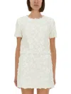 Michael Michael Kors Lace Pull On Cover Up Skirt In White