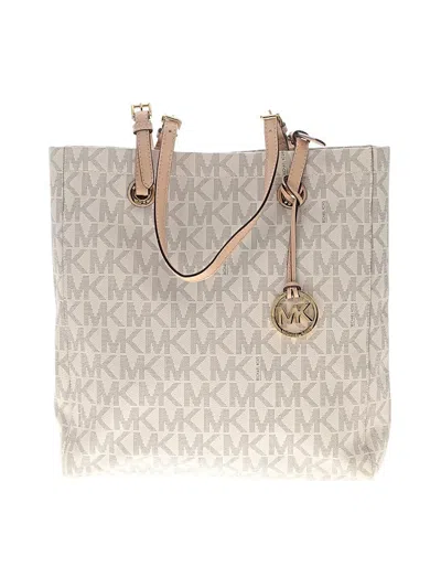 Pre-owned Michael Michael Kors Tote Bag In White