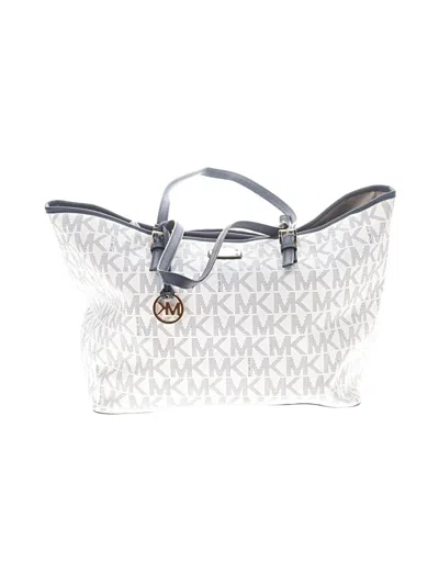 Pre-owned Michael Michael Kors Tote Bag In White
