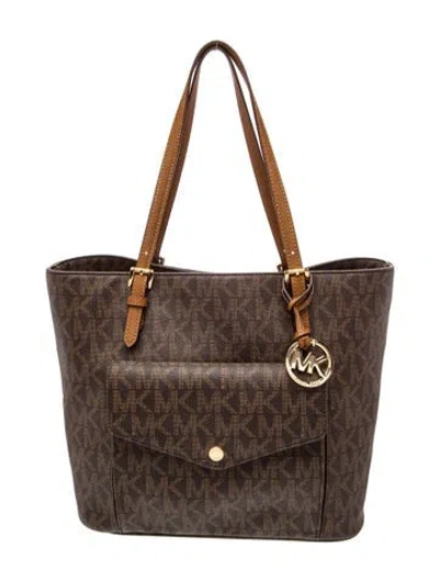 Pre-owned Michael Michael Kors Tote In Brown