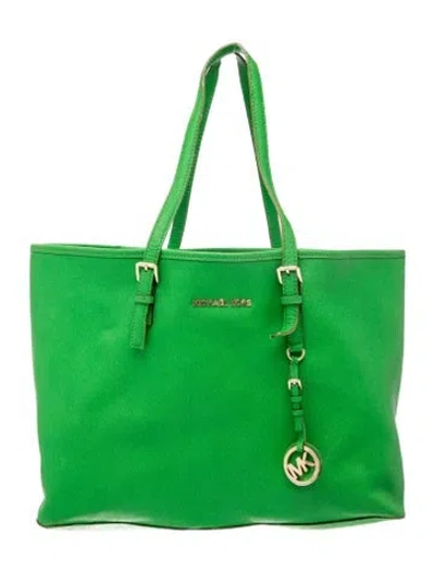 Pre-owned Michael Michael Kors Tote In Green
