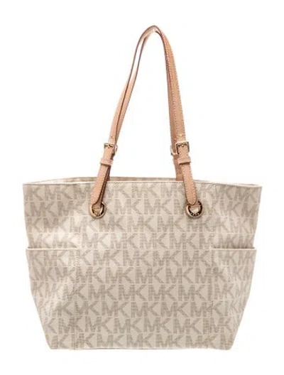 Pre-owned Michael Michael Kors Tote In Neutral