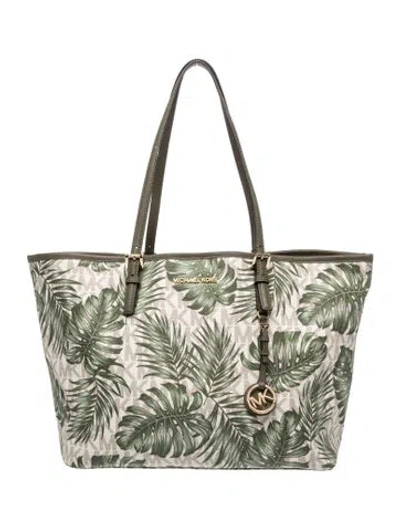 Pre-owned Michael Michael Kors Tote In Neutrals