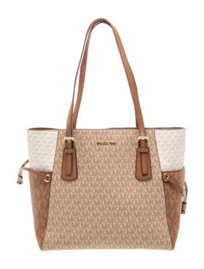 Pre-owned Michael Michael Kors Tote In Neutrals