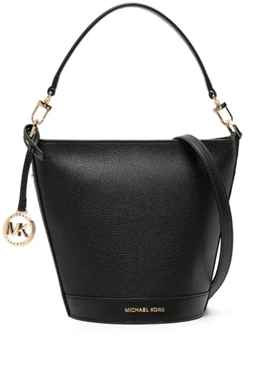Michael Michael Kors Townsend Leather Bucket Bag In 黑色