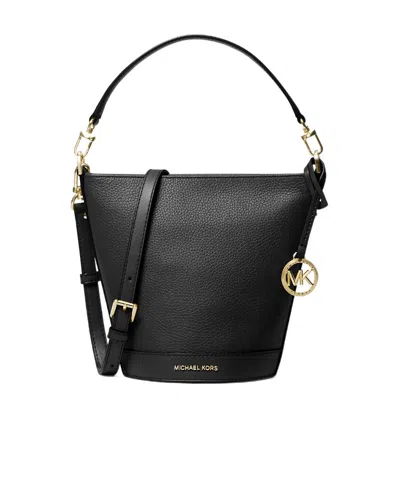 Michael Michael Kors Townsend Leather Bucket Bag In Black