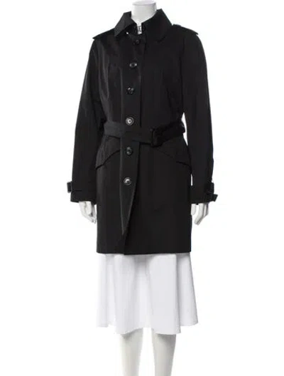 Pre-owned Michael Michael Kors Trench Coat In Black
