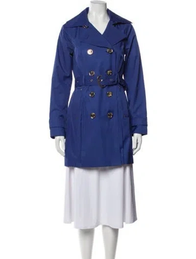 Pre-owned Michael Michael Kors Trench Coat In Blue