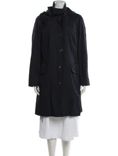 Pre-owned Michael Michael Kors Trench Coat In Blue
