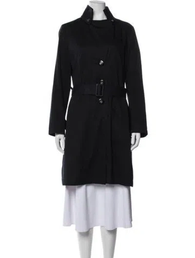 Pre-owned Michael Michael Kors Trench Coat In Blue