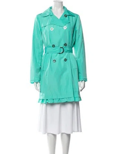 Pre-owned Michael Michael Kors Trench Coat In Blue