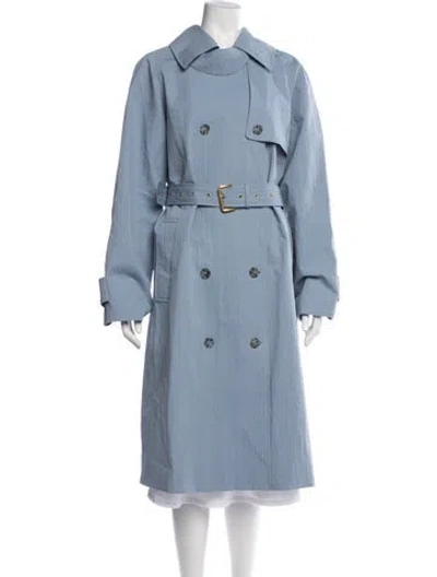 Pre-owned Michael Michael Kors Trench Coat In Blue