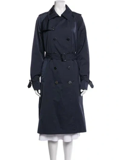 Pre-owned Michael Michael Kors Trench Coat In Blue