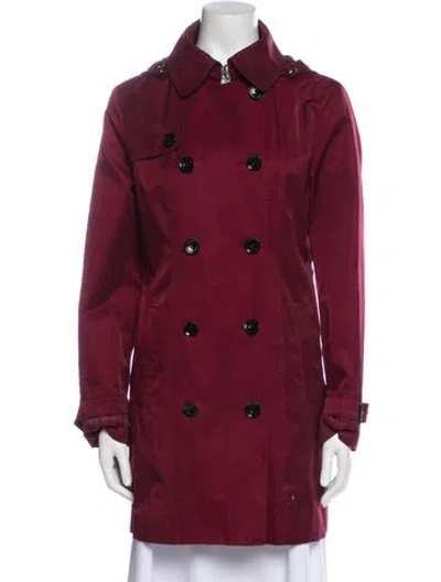 Pre-owned Michael Michael Kors Trench Coat In Burgundy