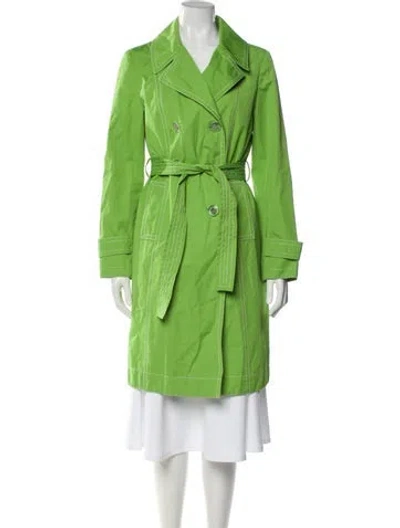 Pre-owned Michael Michael Kors Trench Coat In Green