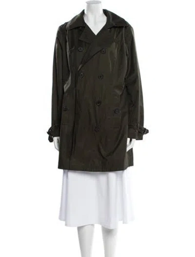 Pre-owned Michael Michael Kors Trench Coat In Green