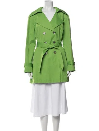 Pre-owned Michael Michael Kors Trench Coat In Green