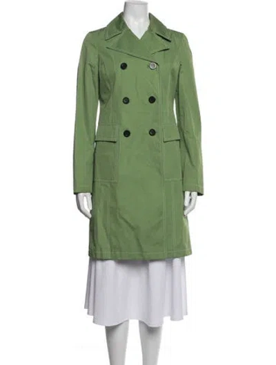 Pre-owned Michael Michael Kors Trench Coat In Green